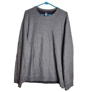 Croft & Barrow Reversible Crew Blue Pullover Ribbed Sweater Men's XL Long Sleeve